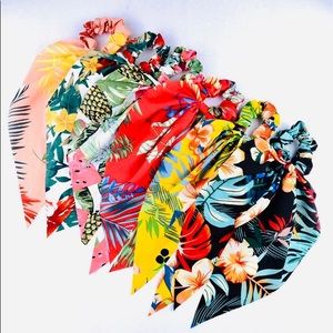 Tropic Boho Bow Scrunchies